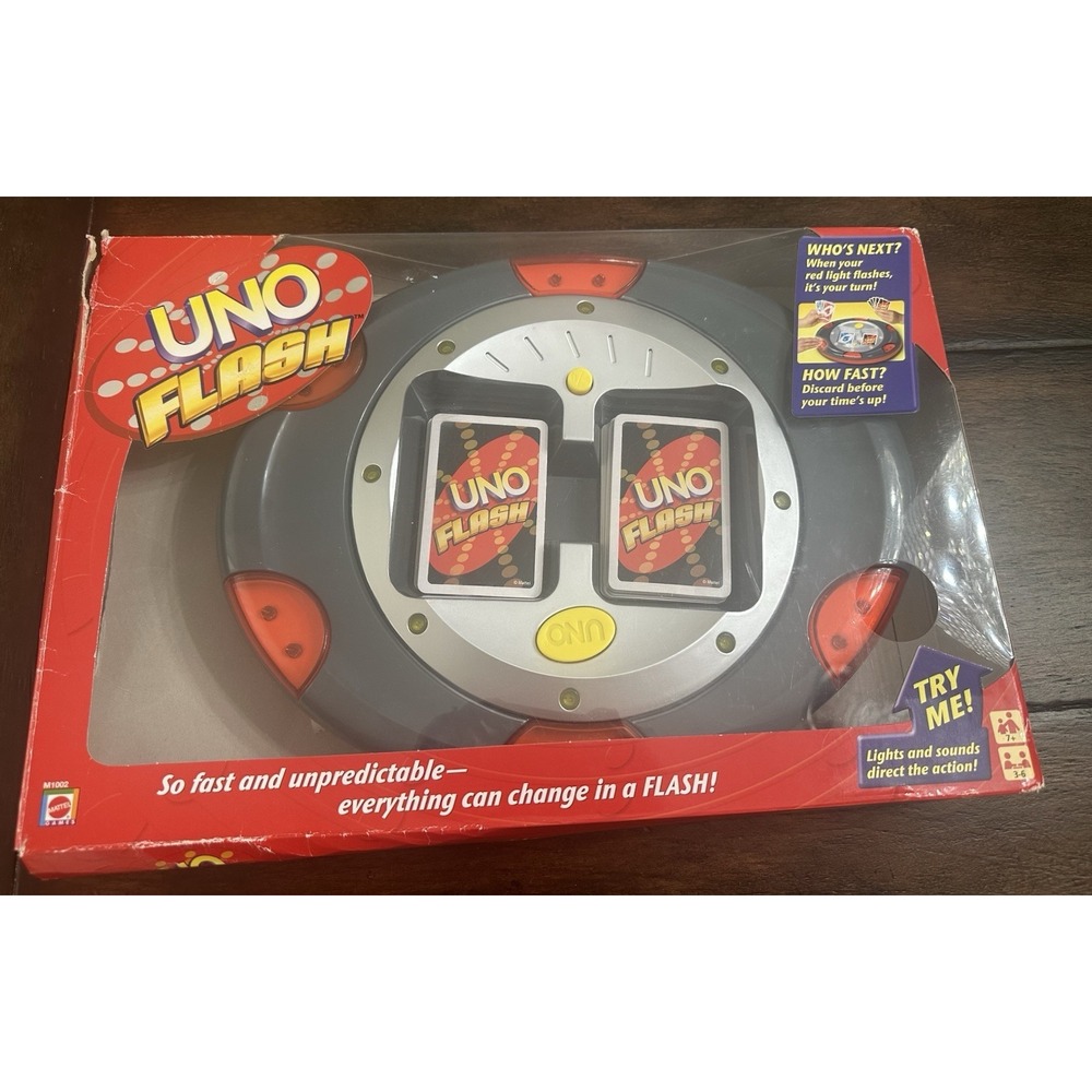 UNO Flash Electronic Card Game Mattel 2007 with 108 Cards Tested Works